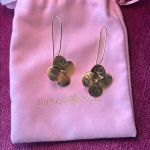 Gold Vintage Quatrefoil Earrings
